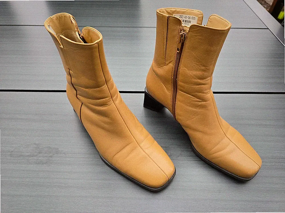 GABOR Tolle Stiefeletten Stiefel Schuhe gefüttert Leder Gr. 6 Beige NEUWERTIG