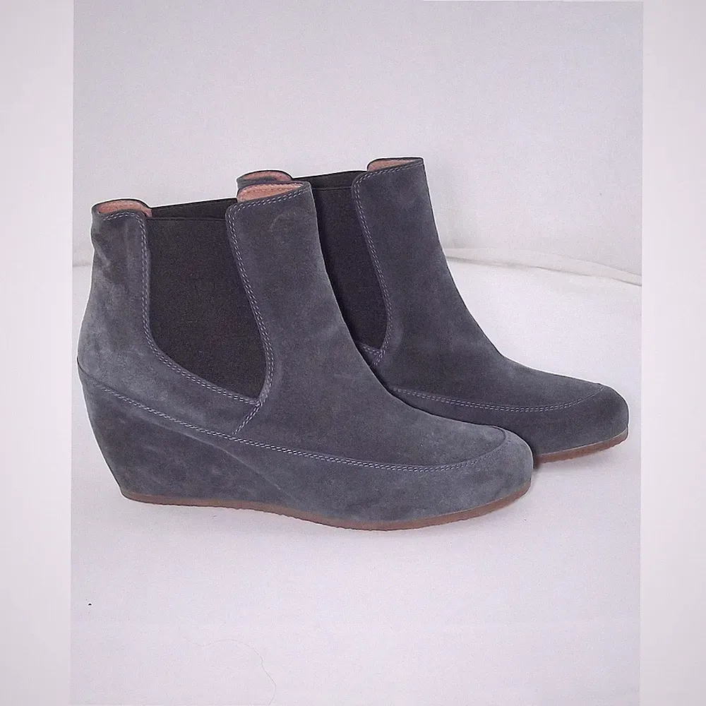 Gadea Damen Stiefelette Blau 41 Wildleder Absatz Casual Gummisohle