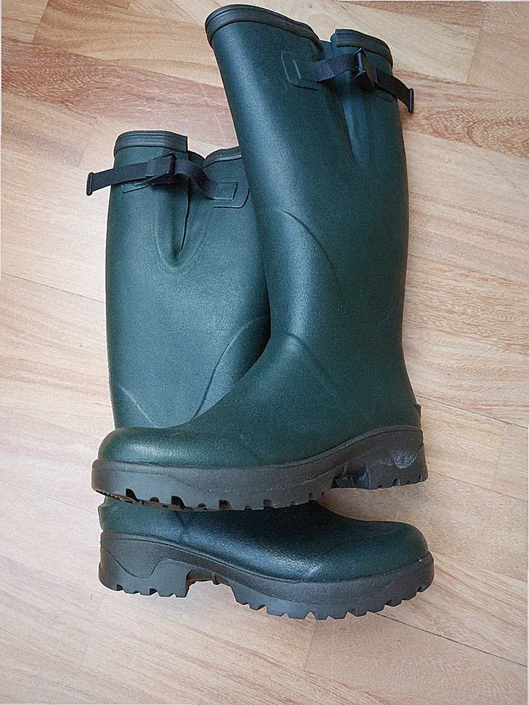 Gefütterte Naturkautschuk- Gummistiefel mit Neoprenfutter 3,5mm Jagdstifel