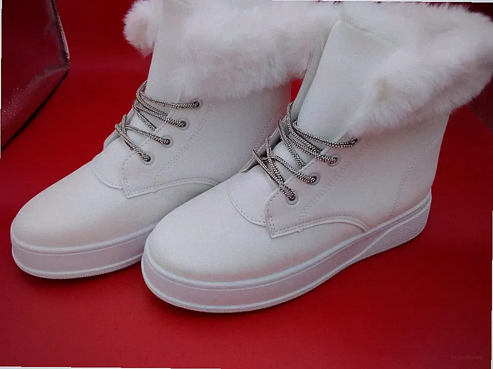 gefütterter Winterstiefel, Schneestiefel, Gr: 36, 38, Stiefel, weiß, Neu