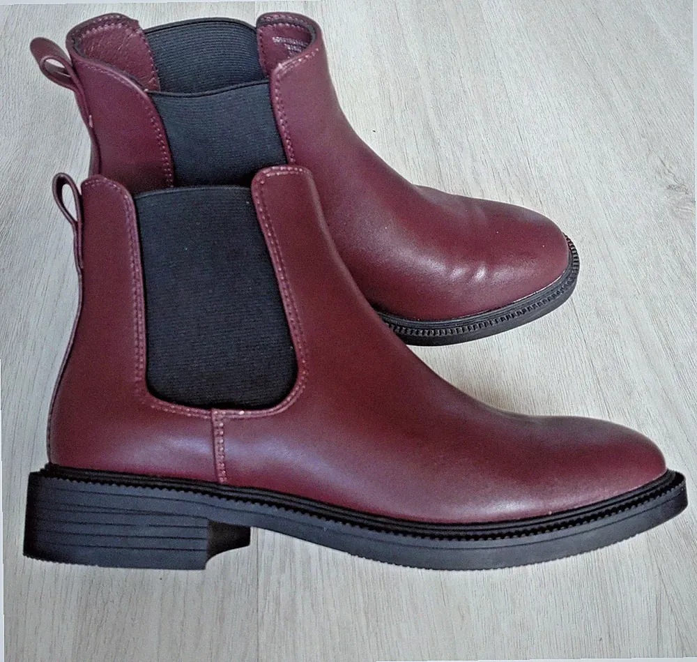 George Damen Chelsea Stiefeletten Burgund Größe 4 / 37