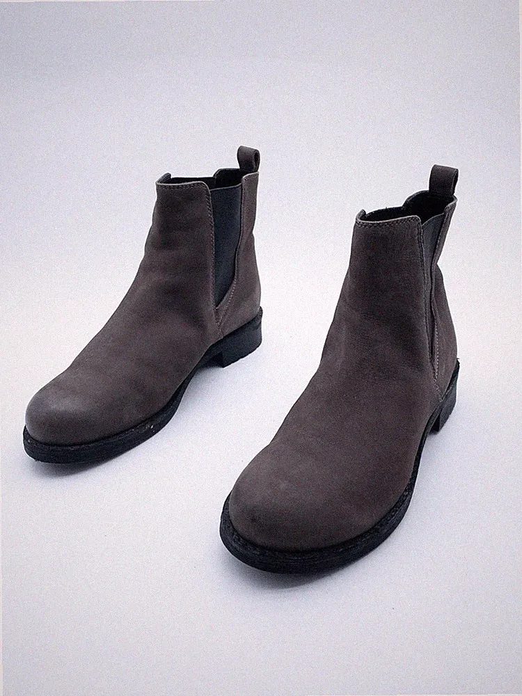 GEOX Damen Chelsea-Boots Stiefel Absatzschuh Leder Braun Gr. 37 EU Art. 41242-50