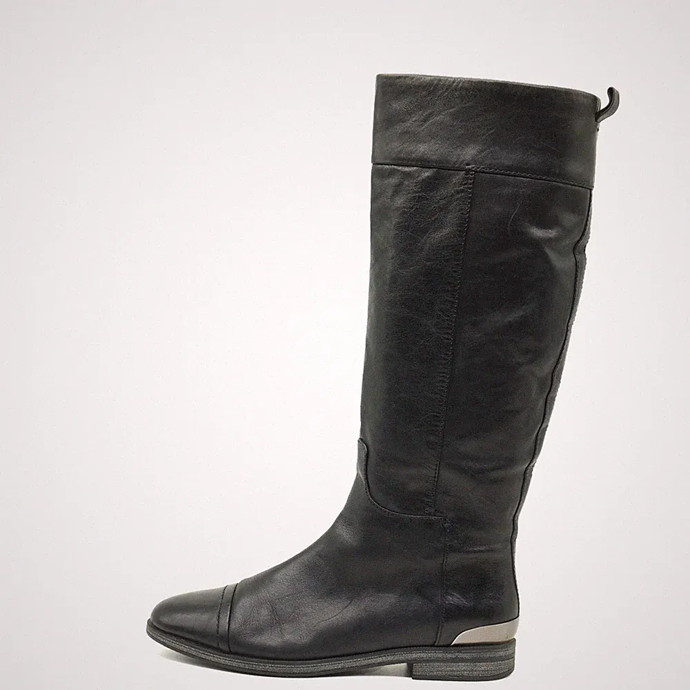 Geox Damen D34G4B Stiefel Schwarz Leder Kniehoch Respira Kniehohe EU 39