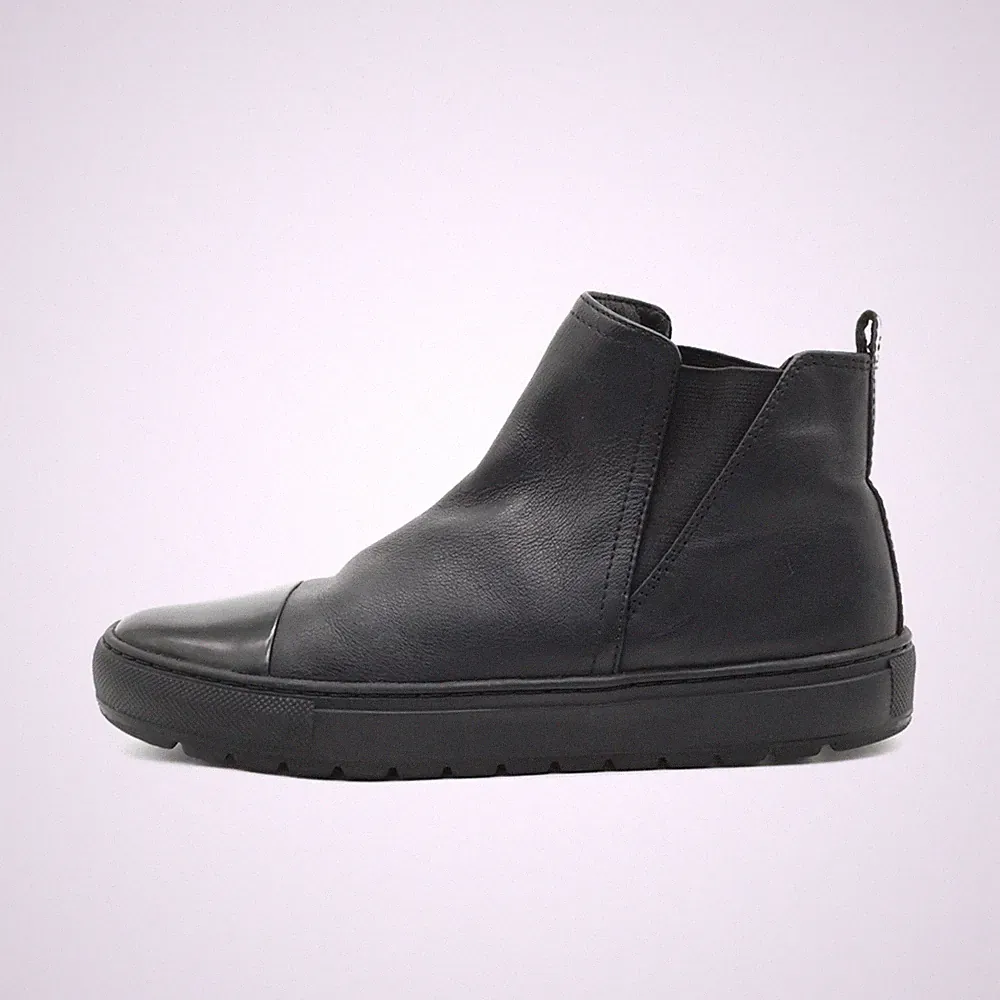 Geox Damen D6420E Stiefeletten Schwarz Leder Knöchelhoch Chelsea Boots EU 35