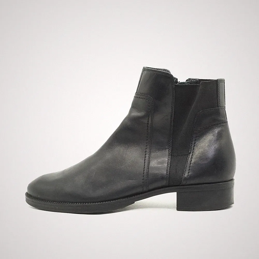 GEOX Damen D6450A Stiefelette Schwarz Echtleder Knöchelhoch Chelsea Boots EU 37