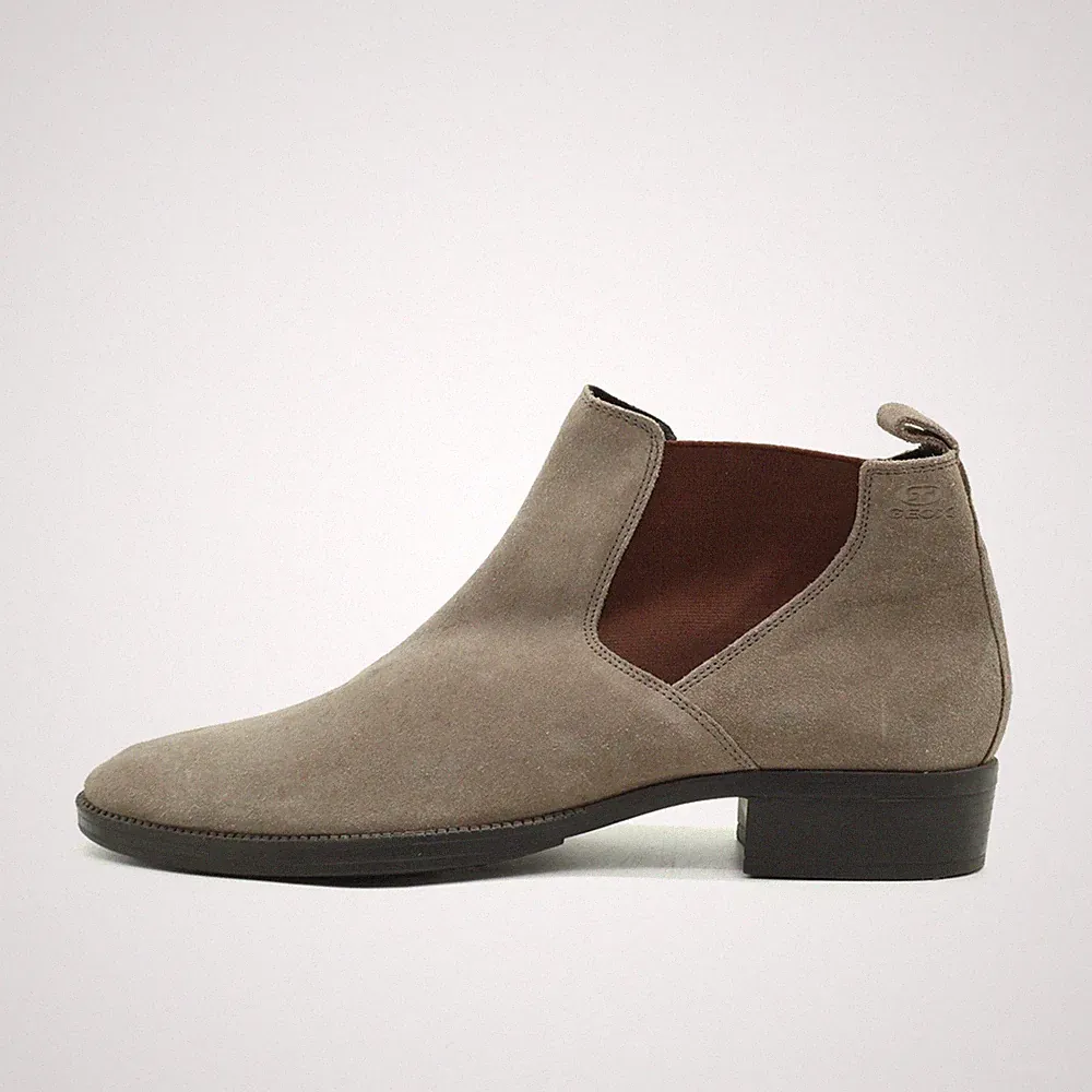 Geox Damen D84BFC Stiefelette Braun Wildleder Knöchelhoch Chelsea Boots EU 39