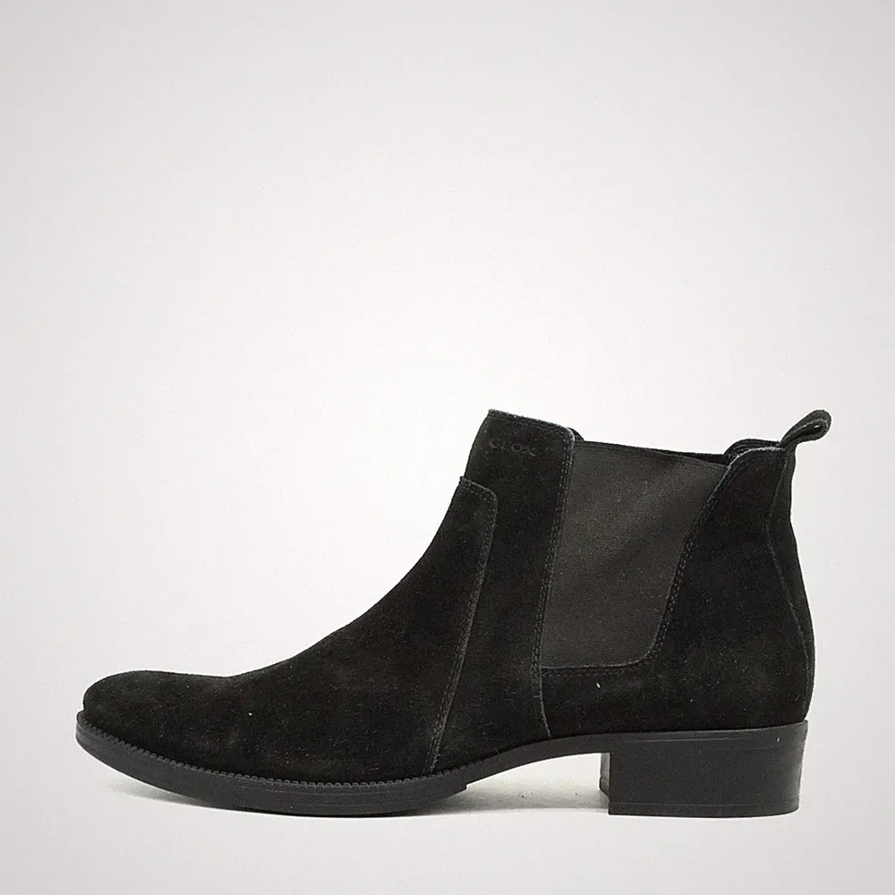 Geox Damen Respira Chelsea Stiefeletten Schwarz Komfortabel Boots EU 41