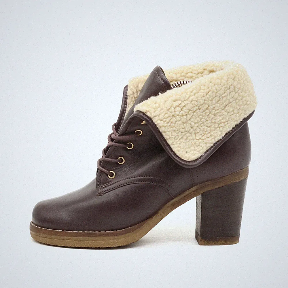 Geox Damen Respira Stiefel Braun Leder Knöchelhoch gefüttert Stiefeletten EU 36