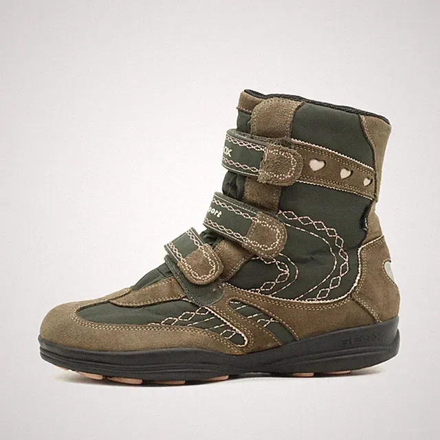 Geox Damen Sport Stiefel Braun/Grü gefüttert Winterstiefel EU 40