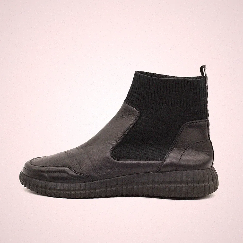 Geox Damen Stiefel Schwarz Leder Knöchelhoch Atmungsaktiv Stiefeletten EU 36.5