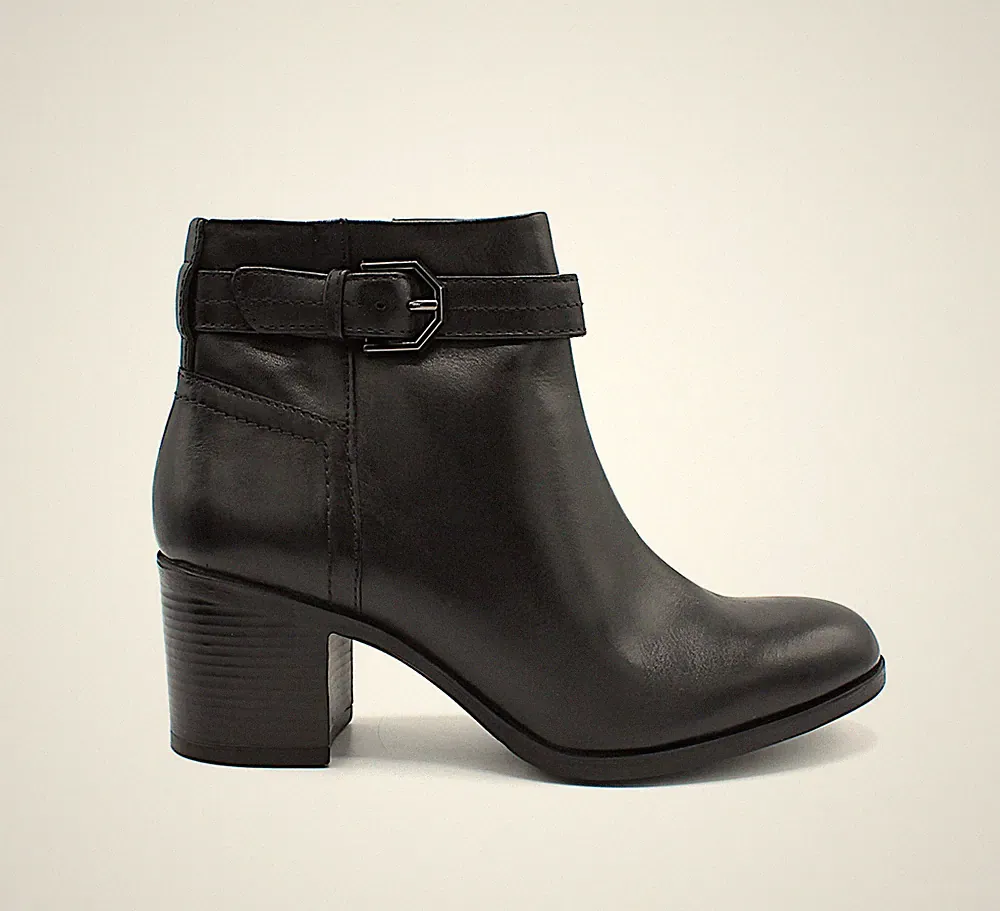 Geox Damen Stiefeletten mit Absatz Low Heels Echtleder Stiefel Casual