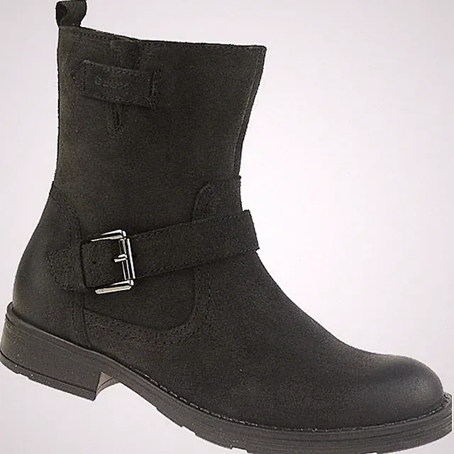 GEOX SOFIA Mädchen Bikerstiefel Halbstiefel Leder schwarz Gr.33-41