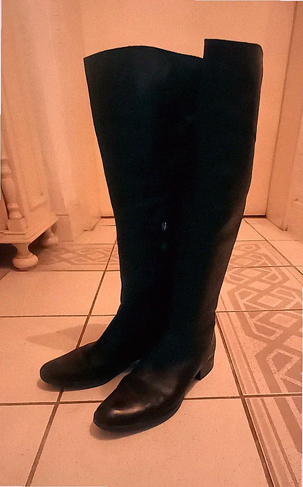 GEOX Stiefel Langschaft Gr.40 Overknee Schwarz Design Leder TOP