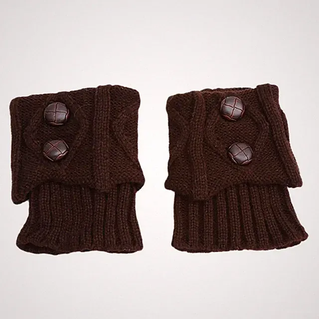 Gestrickte Beinwärmer Kurz Bein- und Stiefelüberzüge Damen Winter