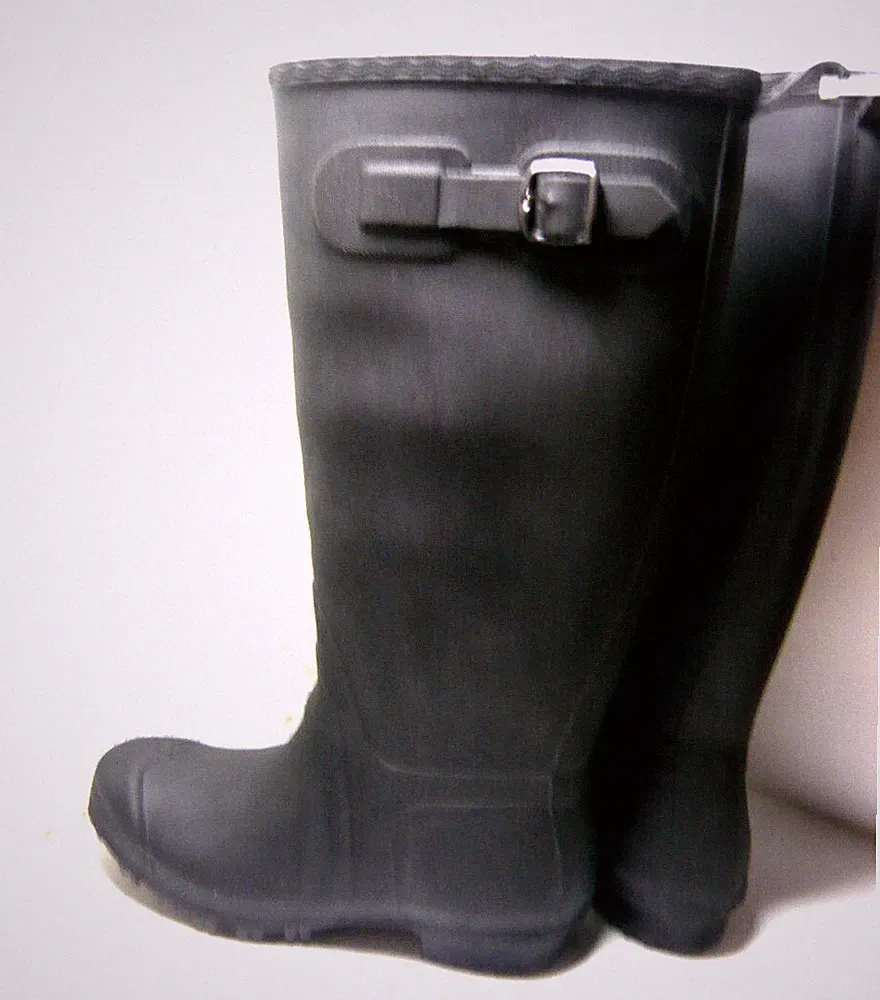 Getragen Reitstiefel Gummistiefel Gr.37 schwarz NEU