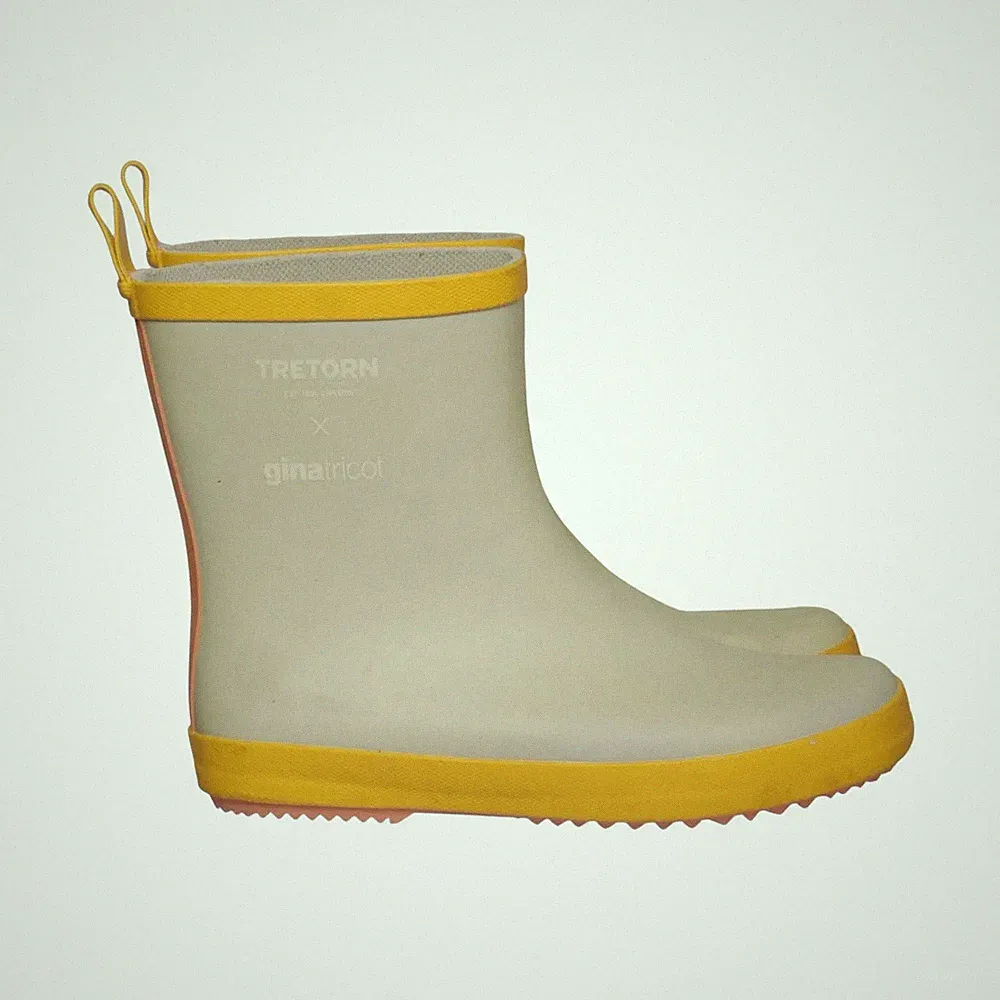 Gina Tricot x Tretorn, Gummistiefel, Größe: 40, Beige/Gelb, Damen #LWO