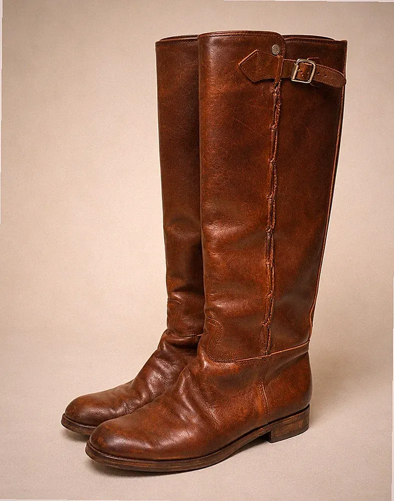 Golden Goose „Island“ Lederstiefel in Cognac-Braun, Größe 38 Deluxe Brand