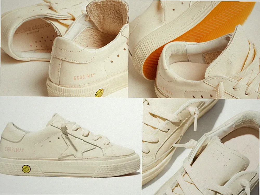 Golden Goose Kids Unisex May Leather Low-Top Star Sneakers Schuhe Shoes Bnwt 29