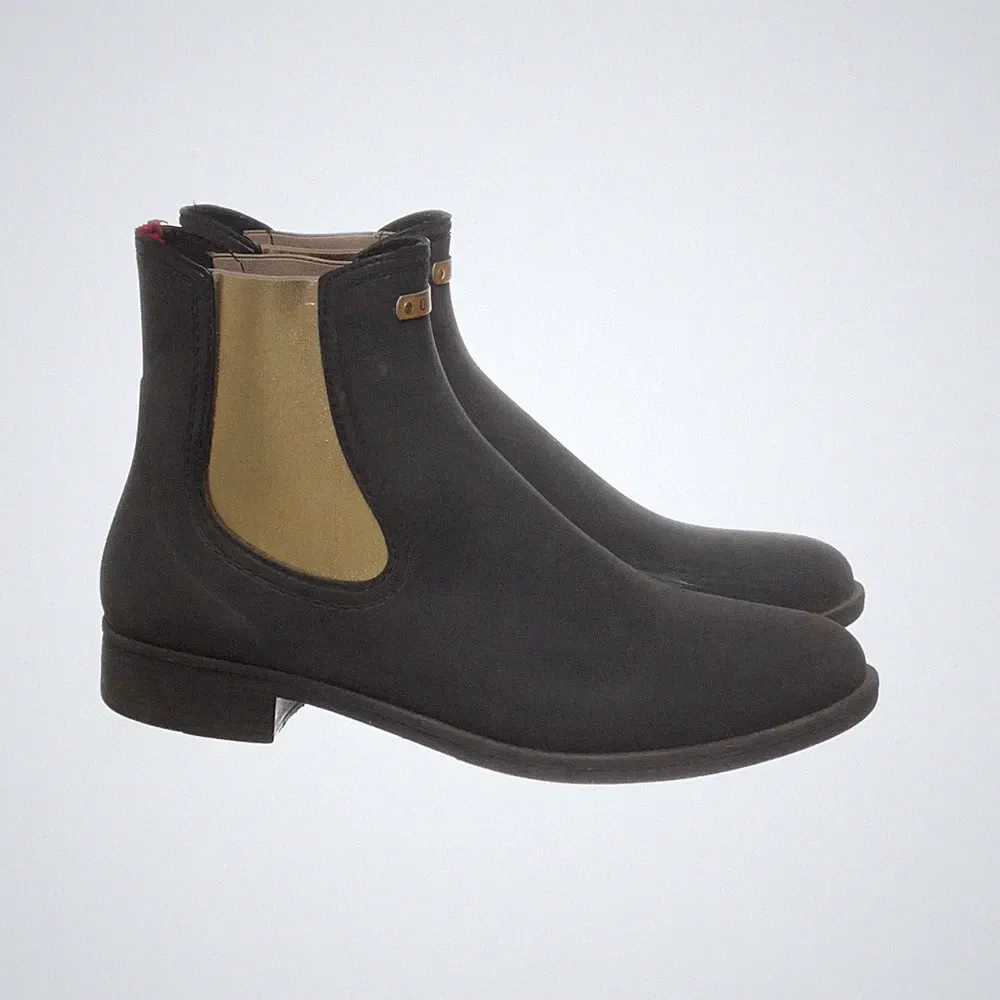 Gosch, Kurze Gummistiefel, Größe: 39, Gold/Grau, Lederimitat, Damen #PTU