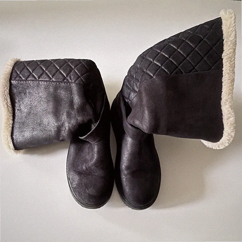 Graceland Damen Winterstiefel 40 schwarz gefüttert Kunstpelz gesteppt RV flach