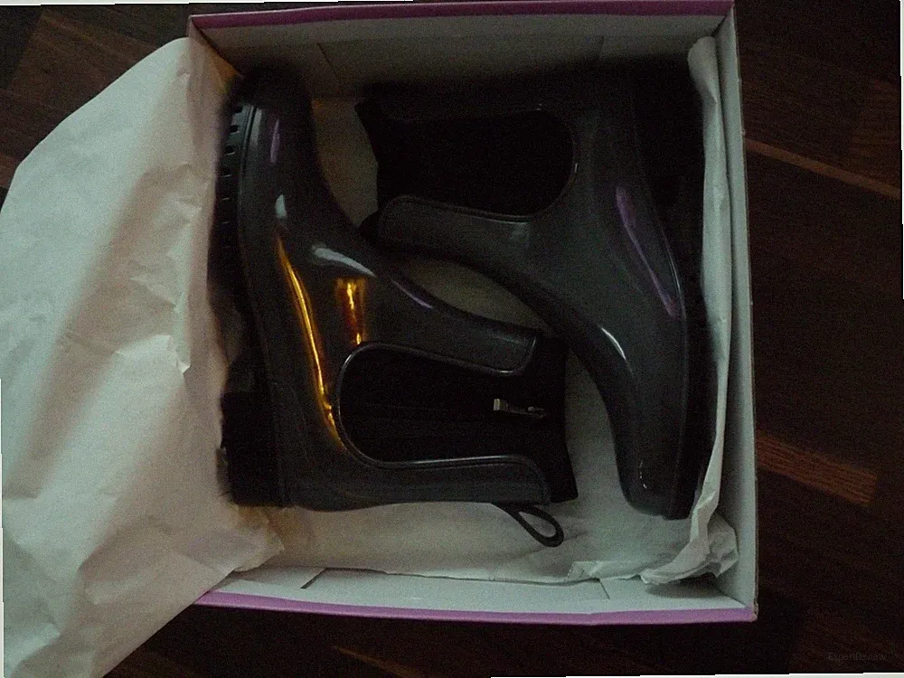 GRACELAND Gummistiefel Stiefelette Gr. 38 grau Hochglanz, NEU