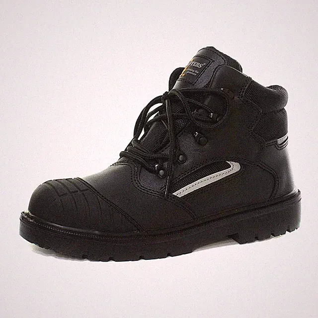 Grafters Herren Sicherheit Hohe Stahlkappe Zwischensohle Wasserdicht Arbeitsstiefel Schwarz