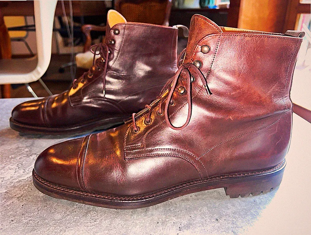 Grenson Herren Leder Schnür-Stiefelette Captoe Laceup Boot braun EU 45 UK 10,5