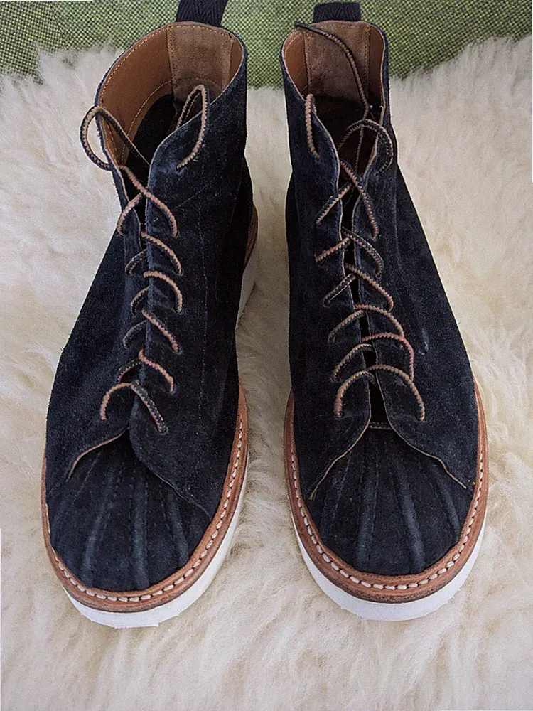 Grenson Monkey Boots Desert Boots Leder Sneakers schwarz UK5,5 /39,5