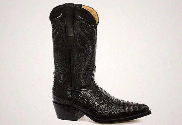 Grinders Damen Indiana schwarz Echtleder Cowboy Western spitz zulaufend Stiefel