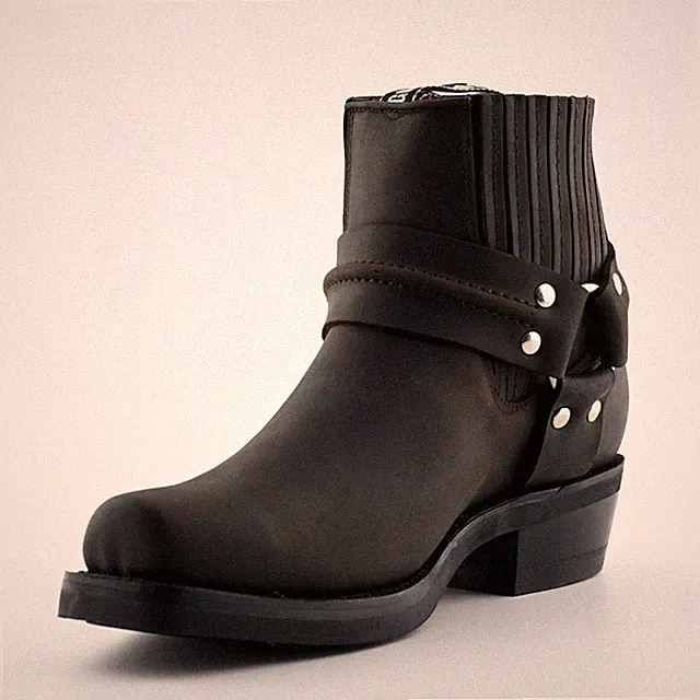 Grinders Renegade Lo Braun Unisex Leder Stiefel Cowboy Western Biker Stiefeletten