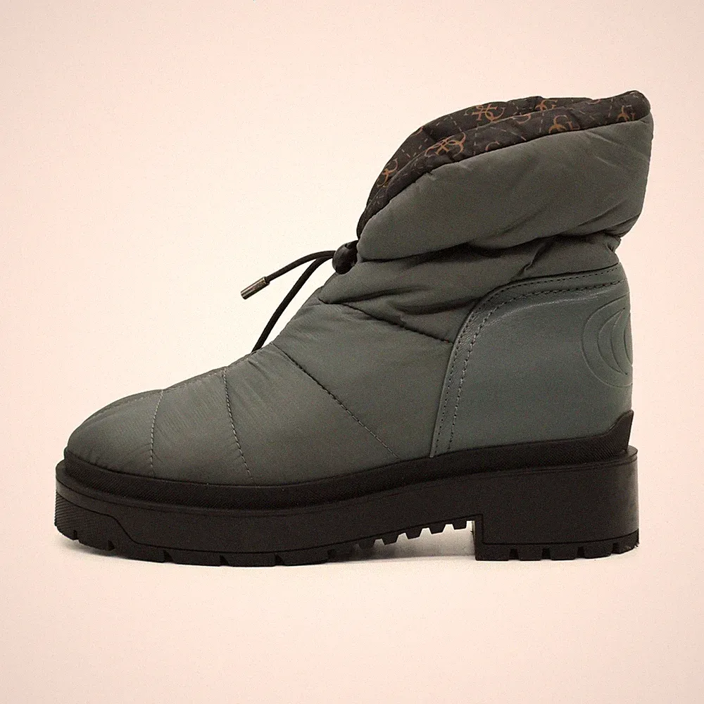 Guess Damen Winter-Boot Stiefel Grau Polyester Halbhoch Stiefeletten EU 39,5