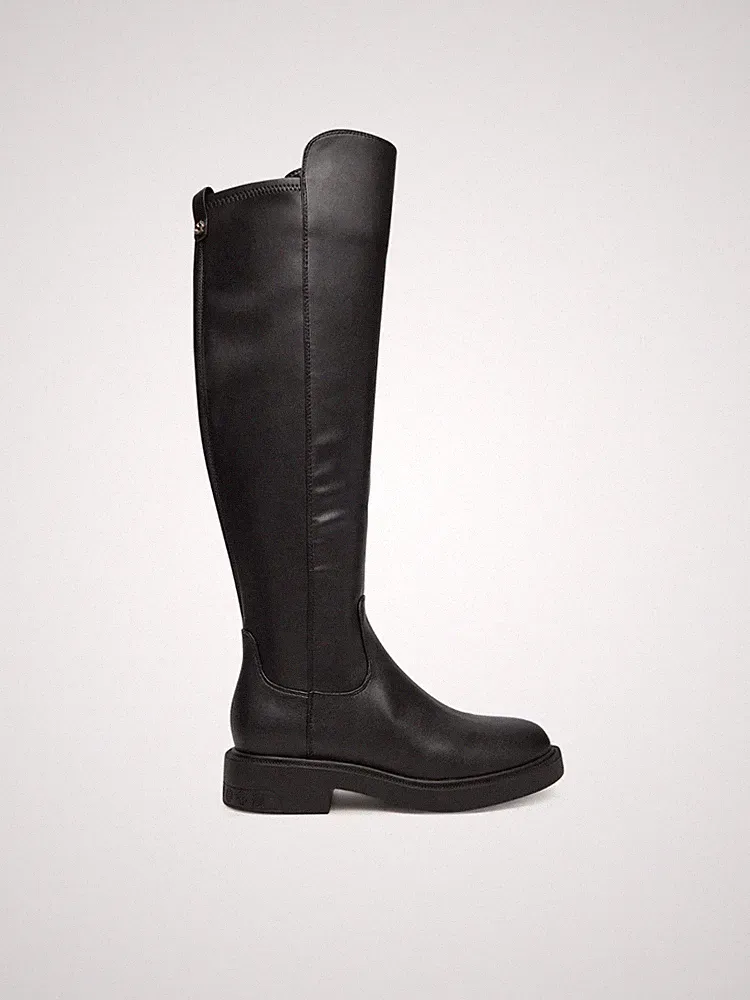GUESS HIGH BOOT Damen FLFFYZ ELE11 Leder SCHWARZ Rabatt - 45%