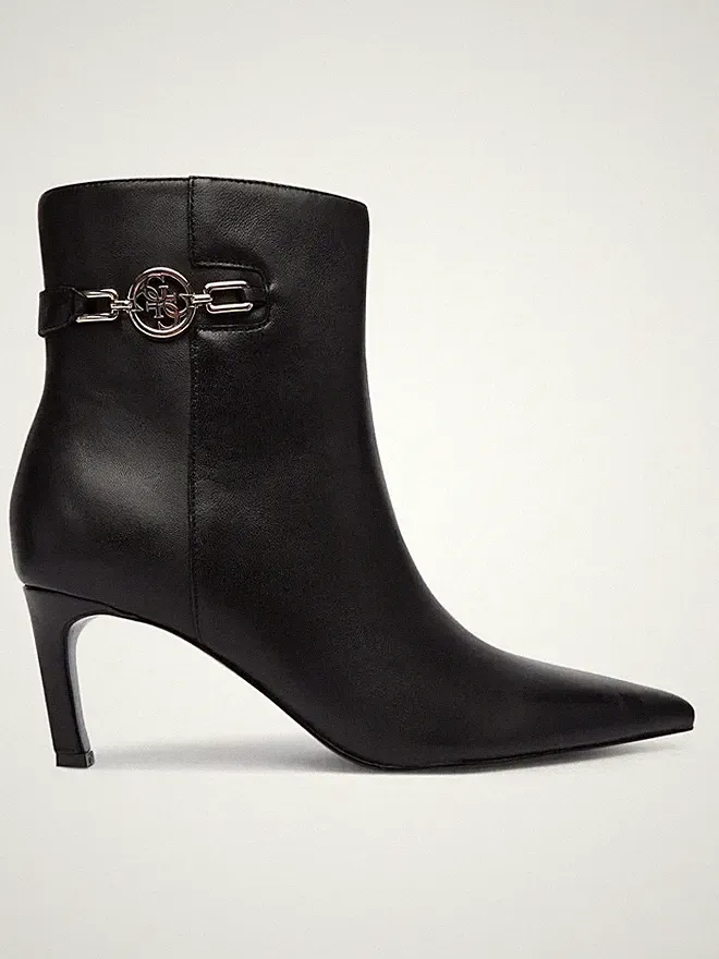 GUESS STIEFELETTE FLFPAI LEA10 Leder SCHWARZ Rabatt - 13%