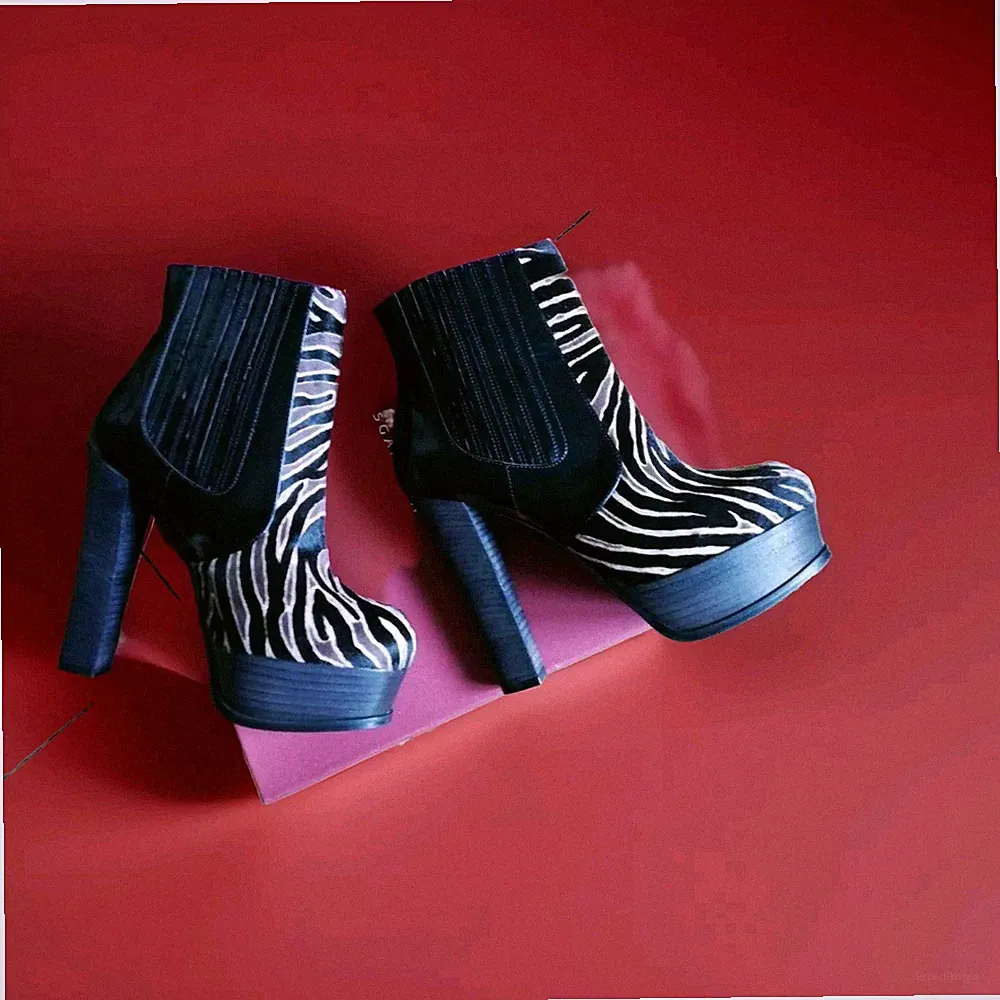 Guido Sgariglia Stiefeletten Gr 38, UK5, in Schwarz/Nero Leder -Schuhe Damen ♥🦓
