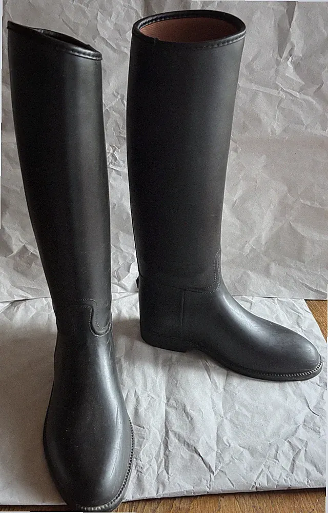 Gummi Reitstiefel Transparent, Größe 37