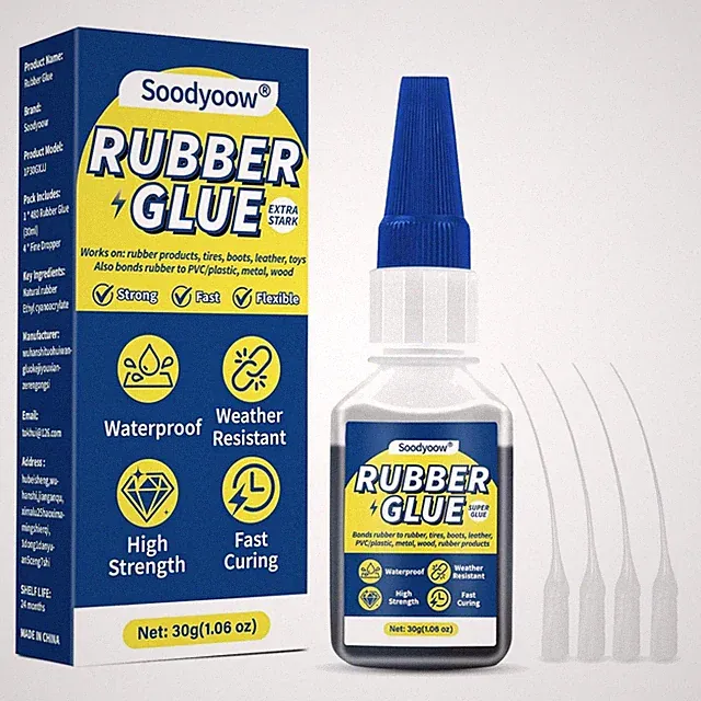 Gummikleber Gummi Kleber stark 30g schwarz Reifen Schuhe