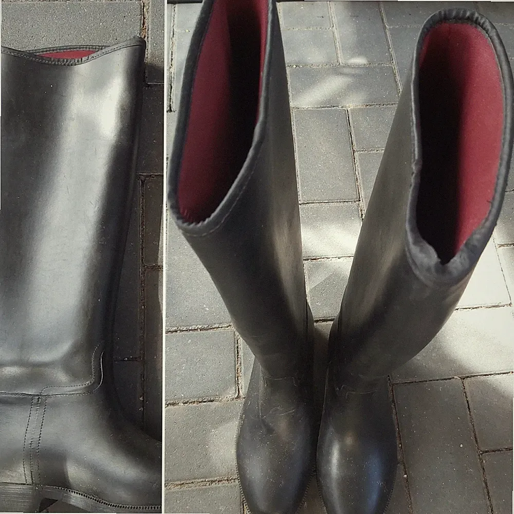 Gummireitstiefel damen, Größe 41, schwarz