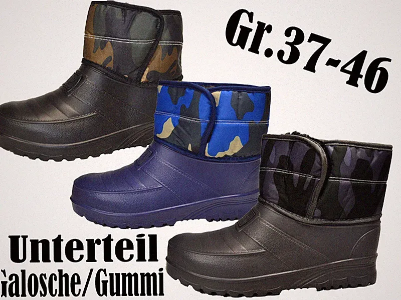 Gummischuhe Gr.37-46 Winterschuhe gefüttert Stiefel Camouflage Galosche 2735