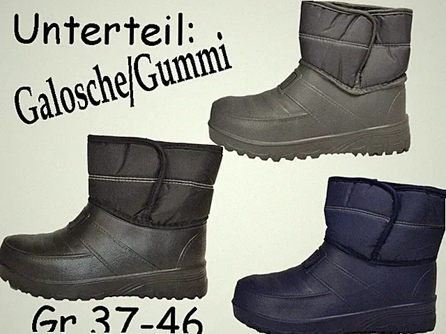 Gummischuhe Gr.37-46 Winterschuhe gefüttert Stiefel Stiefeletten Galosche 2732