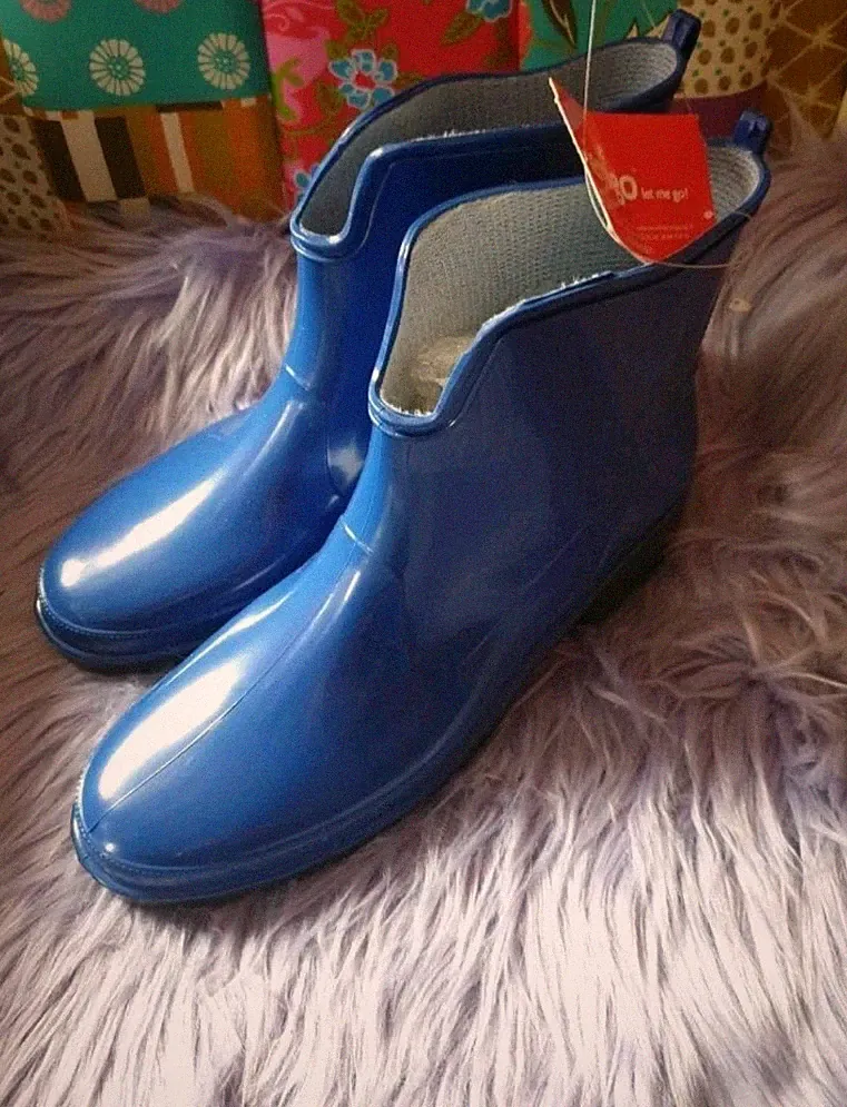 ▪︎GUMMISTIEFEL 40▪︎HALBHOCH BLAU▪︎NEU