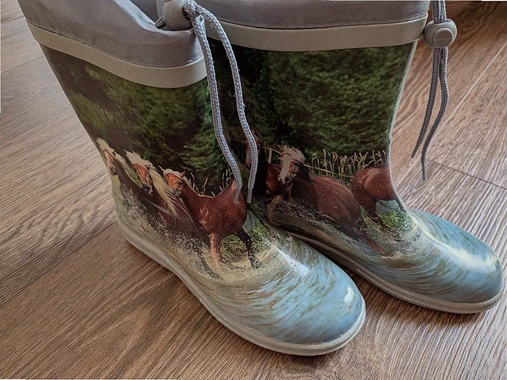 Gummistiefel Beck Gr. 35 Pferde Natukautschuk, Neuwertig!