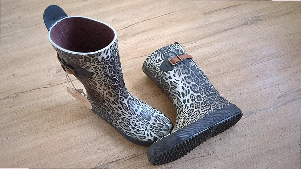 Gummistiefel Bisgaard neu Gr 29 (30) SIL 19cm Leopardenmuster Baumwollfutter
