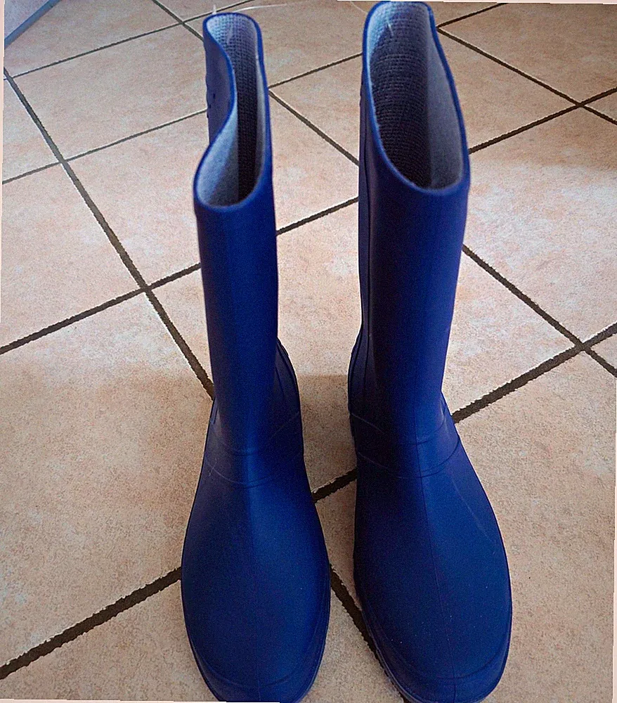 Gummistiefel Blau EU 41 Unisex Slip-On wadenlang flach Gummi