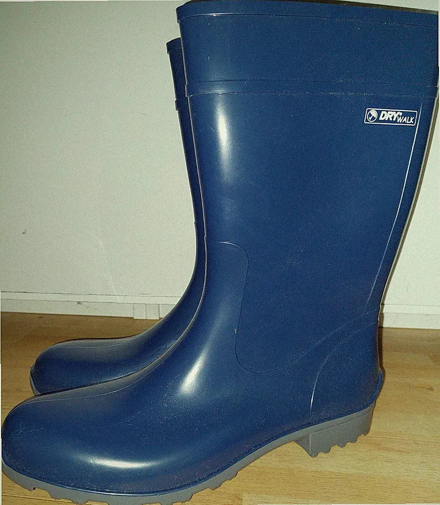 Gummistiefel blau glänzend neu, 42