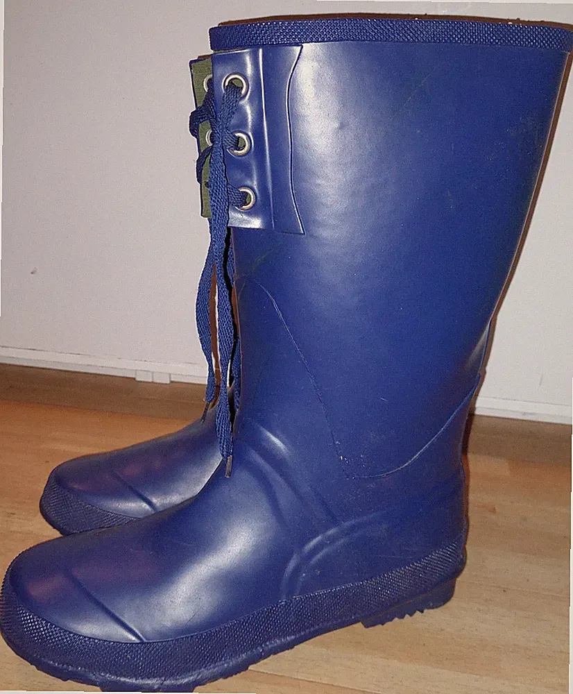 Gummistiefel blau matt-glänzend selten rar, 39