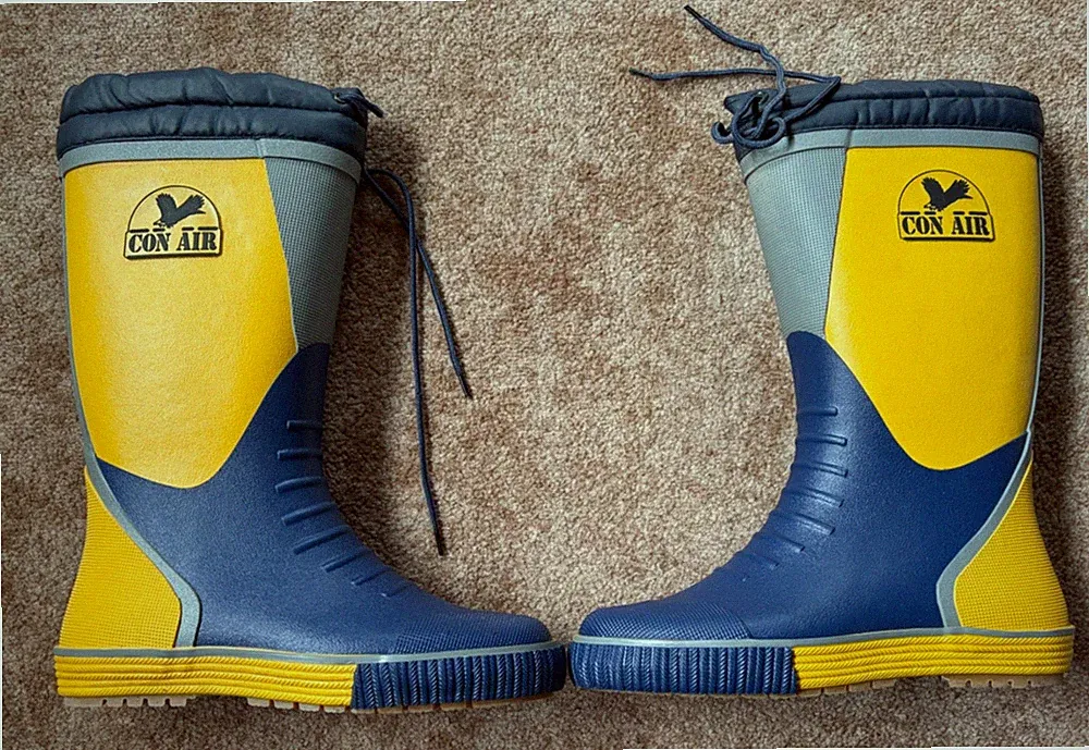 ♥• Gummistiefel CON AIR Gr. 38 blau gelb NEU ungetragen •♥