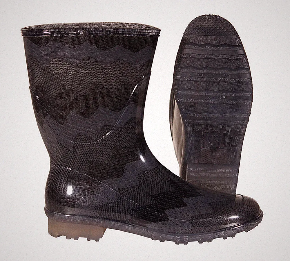 Gummistiefel Damen G&G LINA BASSO TUBOLARE grau gezackt Gr. 38 - Gr. 41