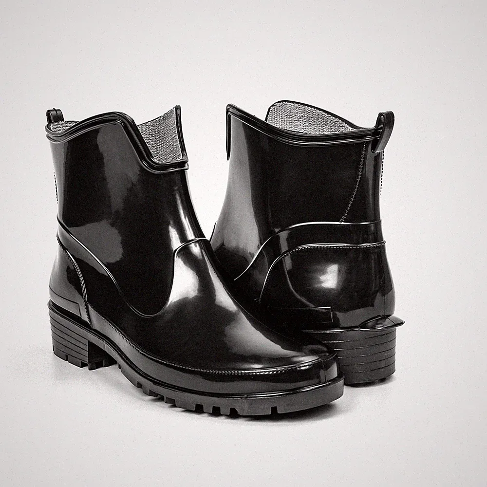 Gummistiefel Damen Kurz Regenstiefel Stiefeletten Gummistiefeletten Garten Schuh
