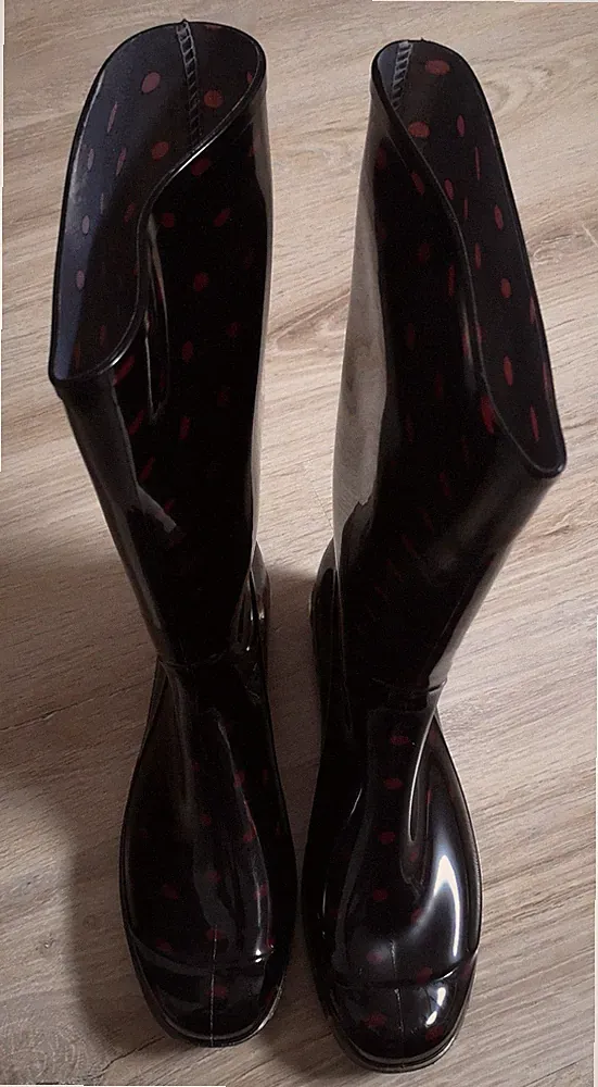 Gummistiefel Damen SEGUE Gummistiefel mit Rote Punkten Schwarz Größe; 40