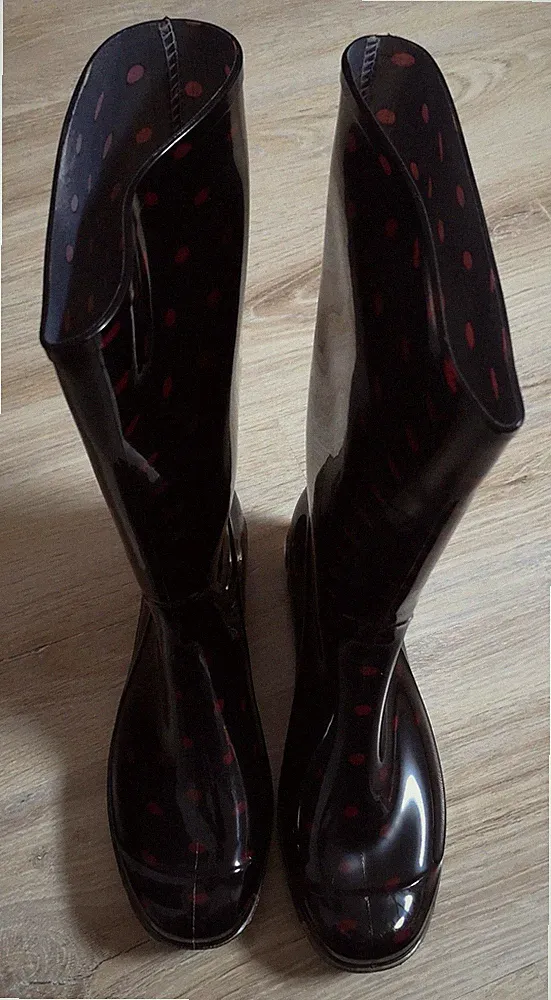 Gummistiefel Damen SEGUE Gummistiefel mit Rote Punkten Schwarz Größe; 41